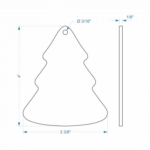Tree Shaped Custom Acrylic Holiday Ornament - Image 7