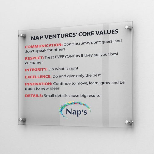 18" x 12" Acrylic Sign with Vinyl Lettering - Image 2
