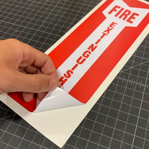 4" x 12" Fire Extinguisher Vinyl Sign - Pack of 5 - Image 2