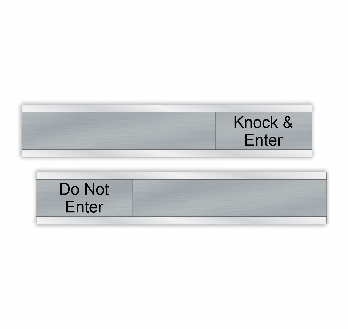 Knock Enter Slider Signs 6 x1 Or 10 x2 NapNameplates knock-enter-slider-signs-6-x1-or-10-x2-napnameplates