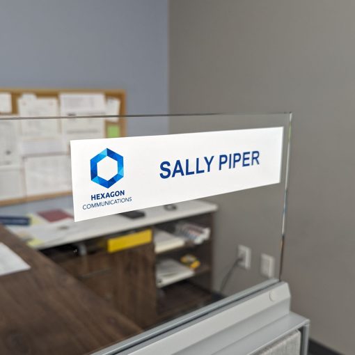 8" x 2" Static Cling Vinyl Nameplate - Image 4