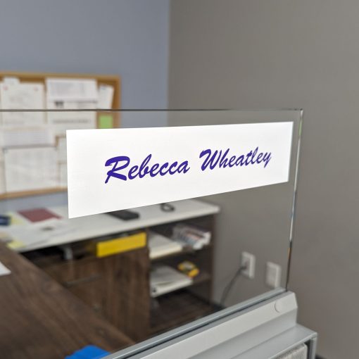 8" x 2" Static Cling Vinyl Nameplate - Image 5