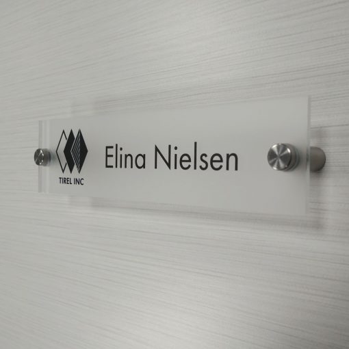 8" x 2" Acrylic Wall Mount Name Plates - Rectangle