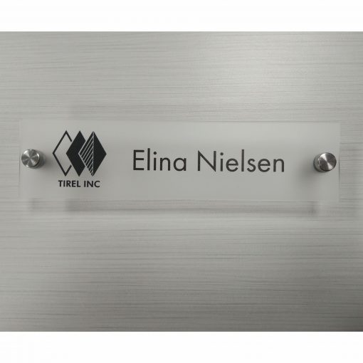 8" x 2" Acrylic Wall Mount Name Plates - Rectangle - Image 6