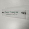 8" x 2.25" Acrylic Wall Mount Name Plates - Top Wave Shape