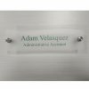 8" x 2.25" Acrylic Wall Mount Name Plates - Top Wave Shape - Image 6