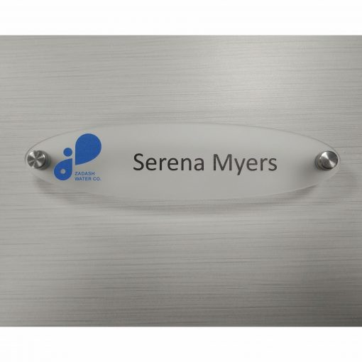 8" x 2" Acrylic Wall Mount Name Plates - Oval Shape - Image 6