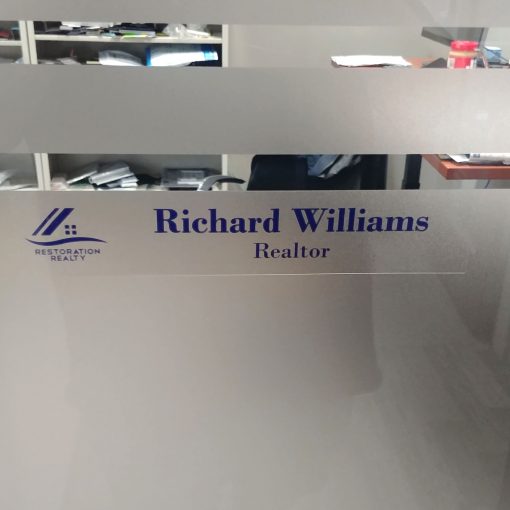 10" x 2" Static Cling Vinyl Nameplate