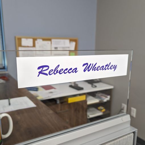 10" x 2" Static Cling Vinyl Nameplate - Image 5