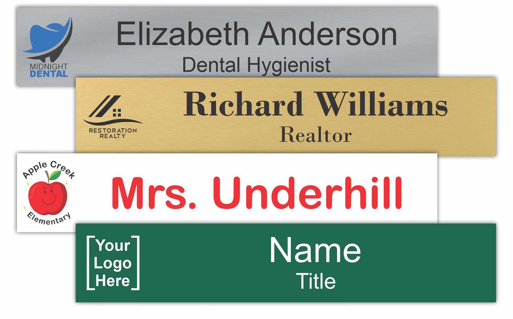 Custom Metal Name Plates for Offices NapNameplates