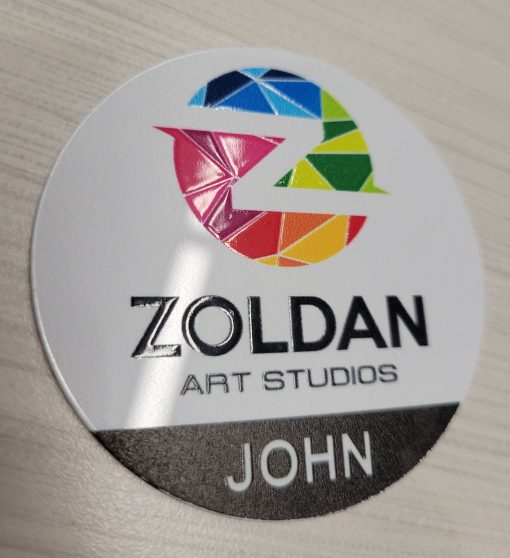2.5" Circle Plastic Name Badge with Full-Color Printing - Image 7