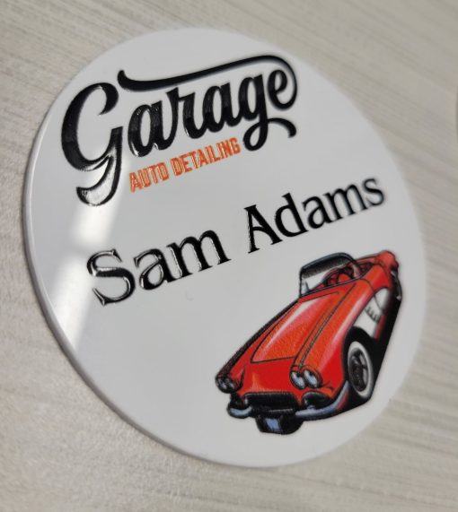 2.5" Circle Plastic Name Badge with Full-Color Printing - Image 6