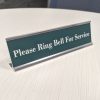 8" x 2" Please Ring Bell for Service Desktop Holder