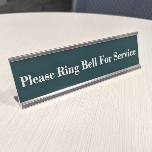 8" x 2" Please Ring Bell for Service Desktop Holder