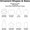 Blank Acrylic Holiday Ornaments - Pack of 25 - Image 2