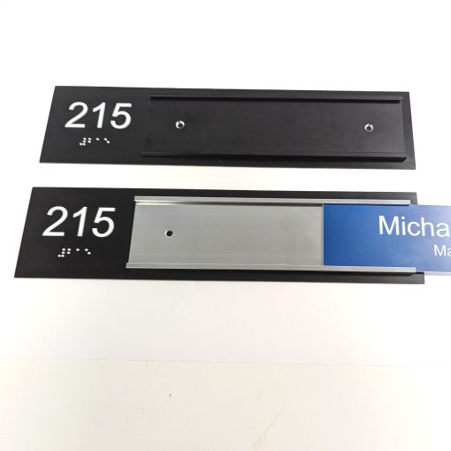 8" x 2" Room Number Sign with Holder - Sleek - Image 4