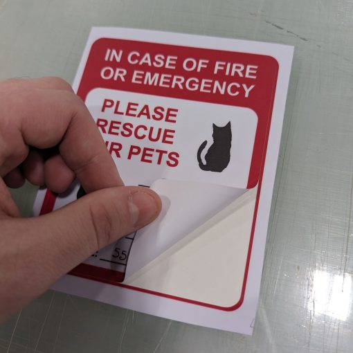 4" x 5" In Case of Emergency Please Rescue Pets Vinyl Sign - Pack of 2 - Image 3