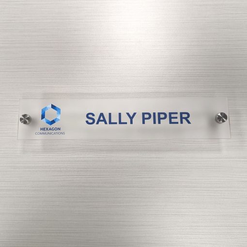 10" x 2" Acrylic Wall Mount Name Plates - Rectangle - Image 6