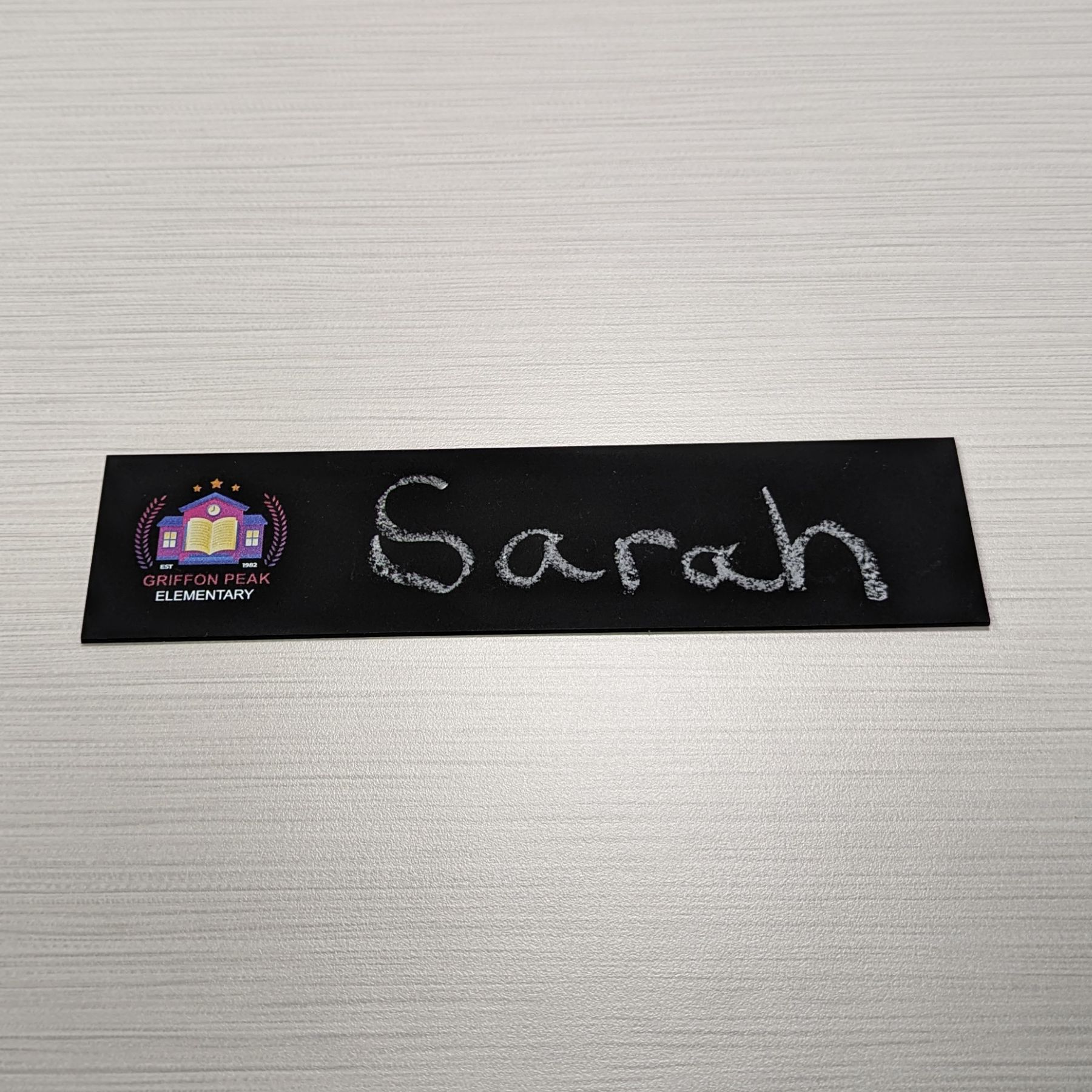 8" x 2" Chalkboard Name Plates with Logos - Image 2