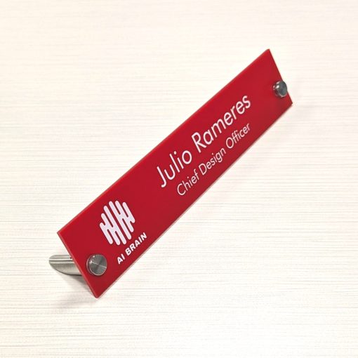 10" x 2" Acrylic Desktop Name Plates - Rectangle - Image 8