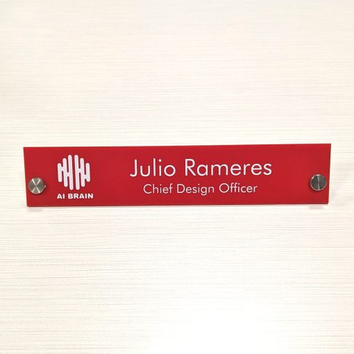 10" x 2" Acrylic Desktop Name Plates - Rectangle - Image 7