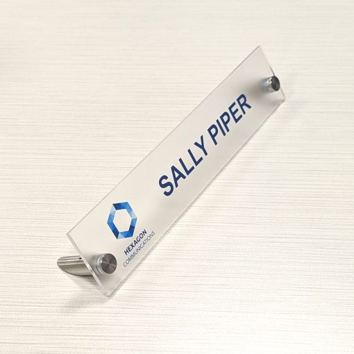 10" x 2" Acrylic Desktop Name Plates - Rectangle