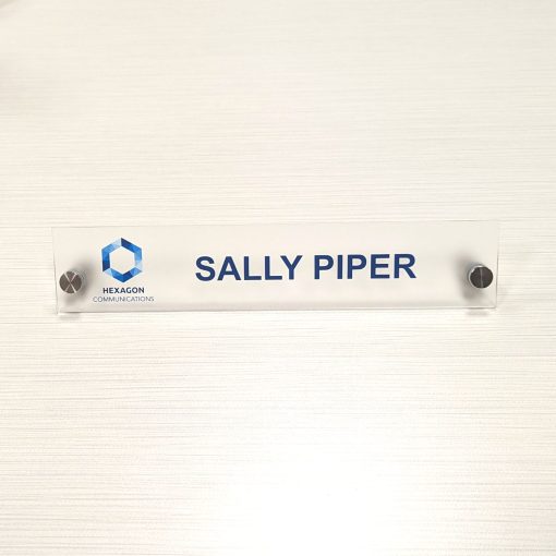 10" x 2" Acrylic Desktop Name Plates - Rectangle - Image 6