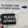 10" x 3" Please Use Other Door Vinyl Decal, 2 Pack - Image 2