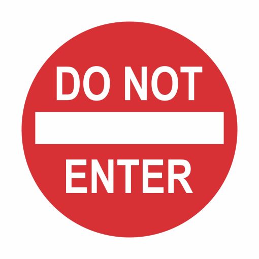 5" Double-Sided Exit/Do Not Enter Vinyl Decal, 4 Pack - Image 2