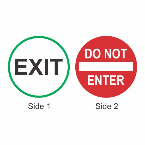 5" Double-Sided Exit/Do Not Enter Vinyl Decal, 4 Pack - Image 5