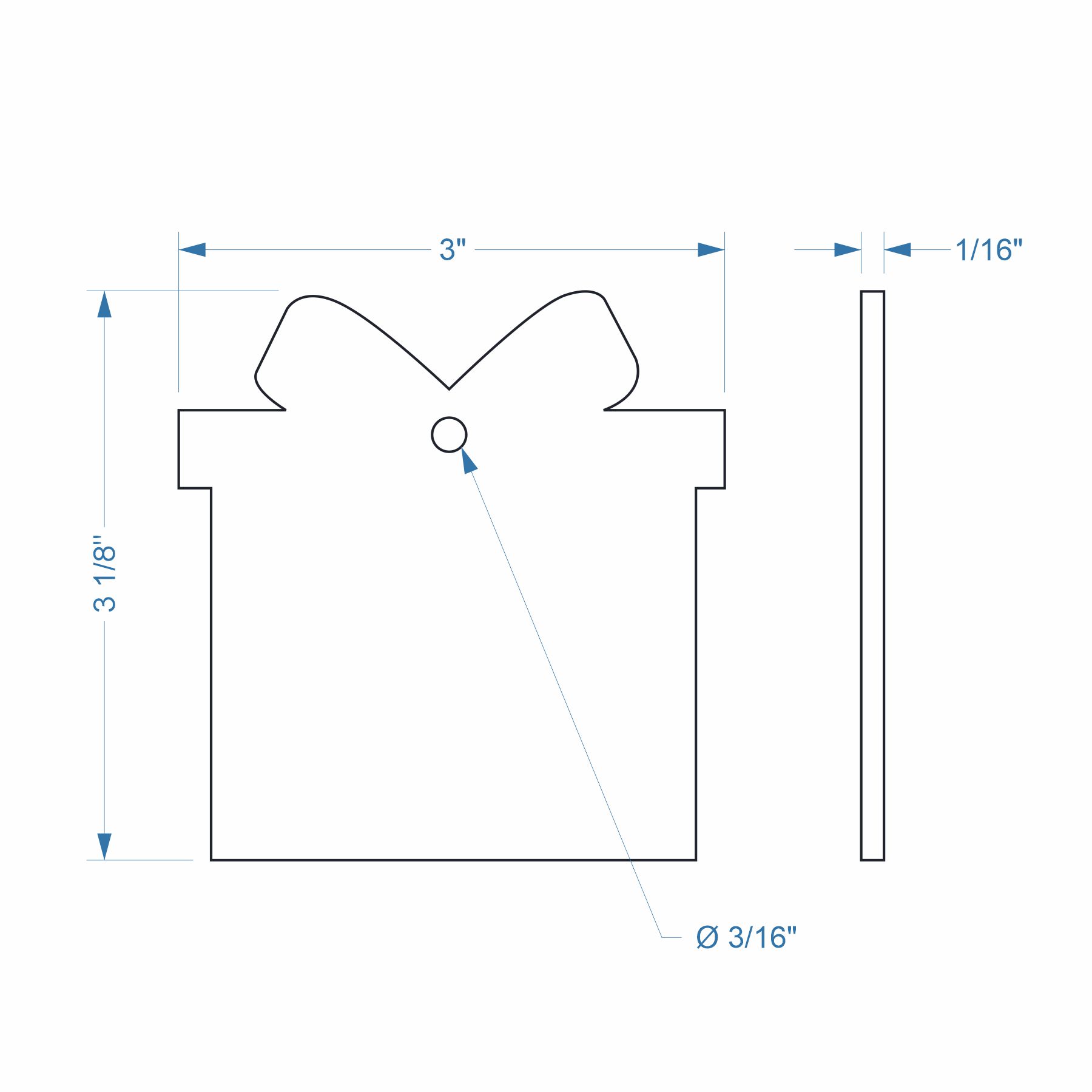 3" x 3-1/8" Present Ornament - Engraved Alderwood - Image 3
