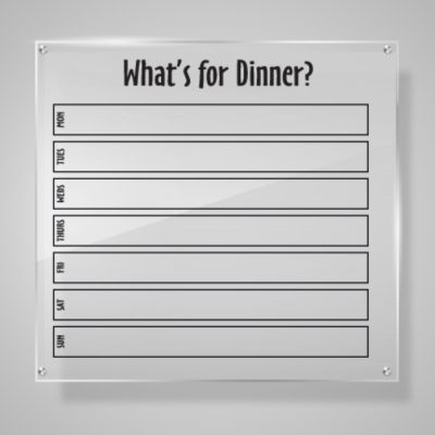 10" x 10" What's for Dinner Acrylic Sign