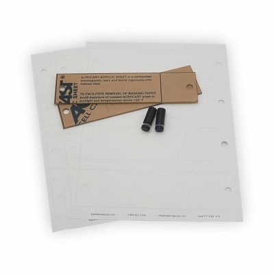 10" x 2" Acrylic Wall Holder & Paper Name Plate Kit