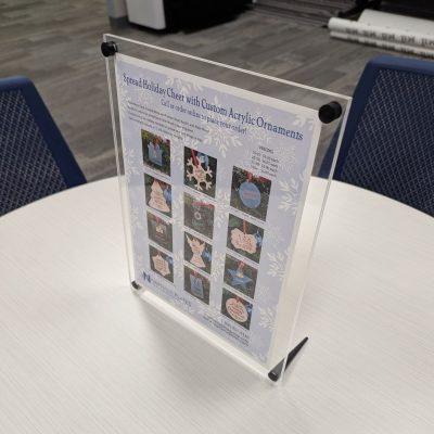 9.5" x 12" Acrylic Desktop Frame Sign Kit