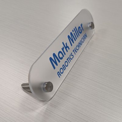 8" x 2" Acrylic Desktop Name Plates - Oblong